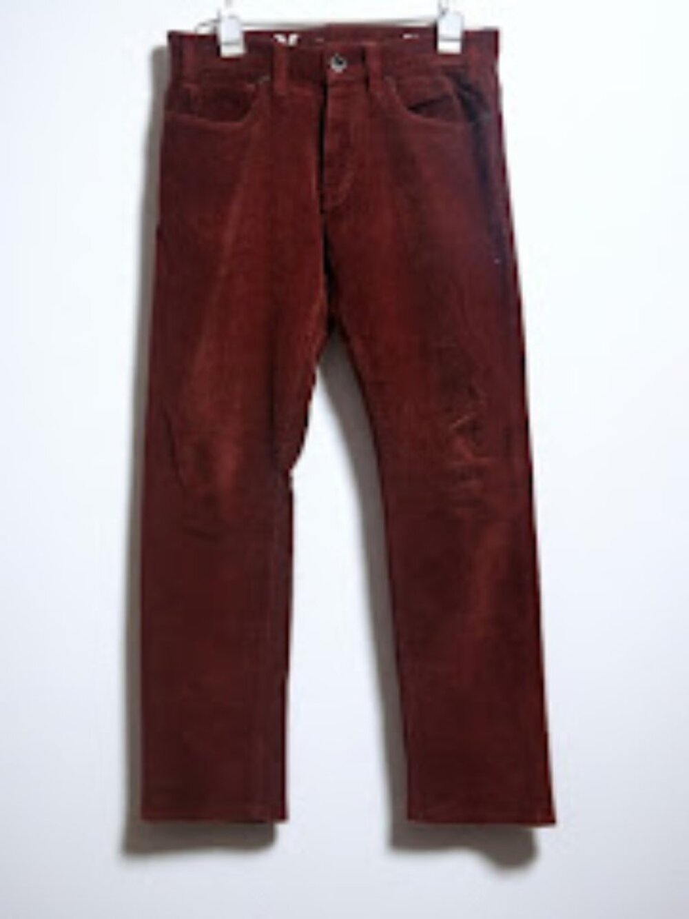 Mens '84 Slim Fit' Hurley Burgundy Corduroy Pants Size 30